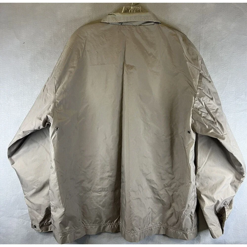 Starter Brand Coaches Jacket Mens M‎ silver mink Snap Button Vintage Style